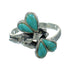 Southwest Turquoise Sterling Silver Dragonfly Ring Size 6-3/4 AX79450